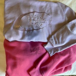 White fox hoodies